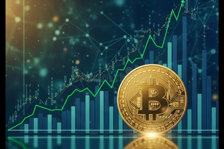 bitcoin cryptocurrency digital currency crypto golden coin symbol background financial charts large stands 406669634 Herald Diary